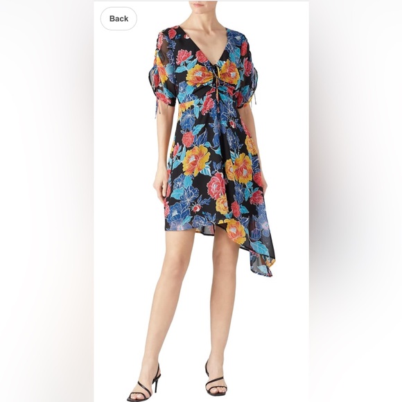 Slate and Willow Floral Asymmetrical Hem Dress. Size S - Picture 1 of 5